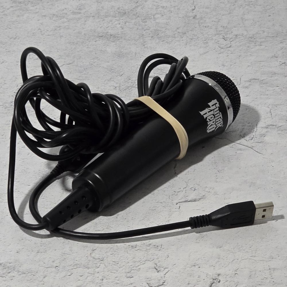 Guitar Hero USB Black Microphone XBOX Wii PS3 Logitech E-UR20